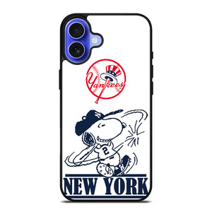 NEW YORK YANKEES SNOOPY BADGE iPhone 16 Case Cover NEW YORK YANKEES SNOOPY BADGE iPhone 16 Case Cover