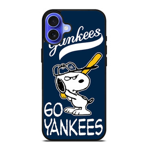 NEW YORK YANKEES SNOOPY CARTOON iPhone 16 Case Cover NEW YORK YANKEES SNOOPY CARTOON iPhone 16 Case Cover