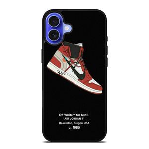 NIKE AIR JORDAN 1 OFF WHITE iPhone 16 Case Cover NIKE AIR JORDAN 1 OFF WHITE iPhone 16 Case Cover