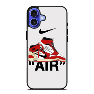 NIKE AIR JORDAN HIGH OFF WHITE iPhone 16 Case Cover NIKE AIR JORDAN HIGH OFF WHITE iPhone 16 Case Cover