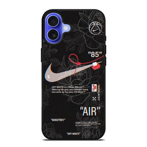 NIKE OFF WHITE FLORAL LOGO iPhone 16 Case Cover NIKE OFF WHITE FLORAL LOGO iPhone 16 Case Cover
