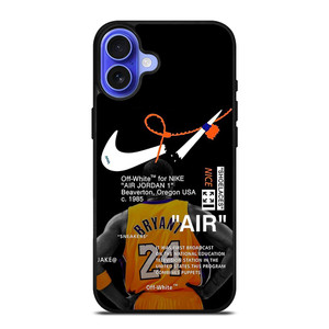 NIKE OFF WHITE KOBE BRYANT iPhone 16 Case Cover NIKE OFF WHITE KOBE BRYANT iPhone 16 Case Cover