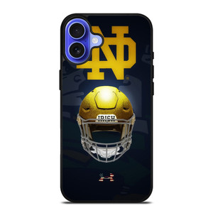 NOTRE DAME FIGHTING IRISH HELMET UNDER ARMOUR iPhone 16 Case Cover NOTRE DAME FIGHTING IRISH HELMET UNDER ARMOUR iPhone 16 Case Cover