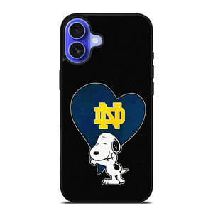 NOTRE DAME FIGHTING IRISH SNOOPY iPhone 16 Case Cover NOTRE DAME FIGHTING IRISH SNOOPY iPhone 16 Case Cover