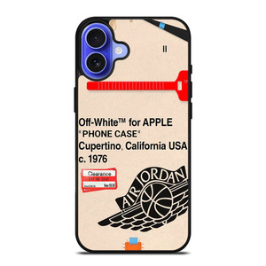 OFF WHITE AIR JORDAN APPLE iPhone 16 Case Cover OFF WHITE AIR JORDAN APPLE iPhone 16 Case Cover