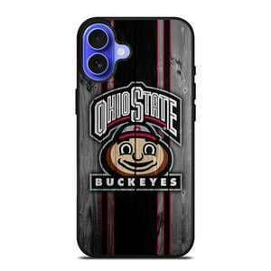 OHIO STATE BUCKEYES WOOD ICON iPhone 16 Case Cover OHIO STATE BUCKEYES WOOD ICON iPhone 16 Case Cover
