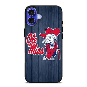 OLE MISS REBELS WOOD ICON iPhone 16 Case Cover OLE MISS REBELS WOOD ICON iPhone 16 Case Cover