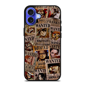 ONE PIECE WANTED POSTER COLLECTION iPhone 16 Case Cover ONE PIECE WANTED POSTER COLLECTION iPhone 16 Case Cover