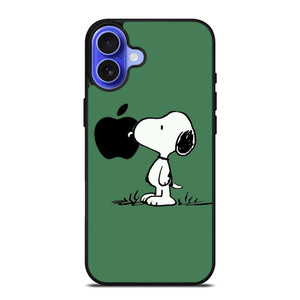 PEANUTS SNOOPY DOG APPLE LOGO iPhone 16 Case Cover PEANUTS SNOOPY DOG APPLE LOGO iPhone 16 Case Cover