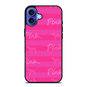 PINK NATION LUXE DOG STRIPE iPhone 16 Case Cover PINK NATION LUXE DOG STRIPE iPhone 16 Case Cover