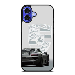 PORSCHE STUTTGART 918 SPYDER POSTER WHITE iPhone 16 Case Cover