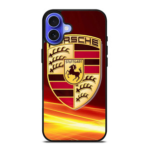 PORSCHE STUTTGART RED EMBLEM iPhone 16 Case Cover PORSCHE STUTTGART RED EMBLEM iPhone 16 Case Cover