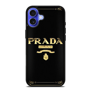 PRADA MILANO GOLD iPhone 16 Case Cover PRADA MILANO GOLD iPhone 16 Case Cover