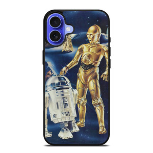 R2D2 AND C3PO ROBOT STAR WARS iPhone 16 Case Cover R2D2 AND C3PO ROBOT STAR WARS iPhone 16 Case Cover