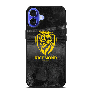 RICHMOND TIGERS SYMBOL BLACK iPhone 16 Case Cover RICHMOND TIGERS SYMBOL BLACK iPhone 16 Case Cover
