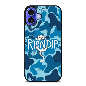RIPNDIP CAT CAMO BLUE iPhone 16 Case Cover RIPNDIP CAT CAMO BLUE iPhone 16 Case Cover