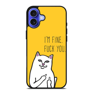RIPNDIP CAT FUCK YOU iPhone 16 Case Cover RIPNDIP CAT FUCK YOU iPhone 16 Case Cover