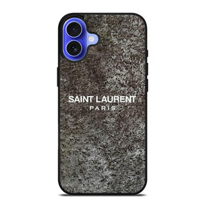 SAINT LAURENT PARIS RASFUR FABRIC iPhone 16 Case Cover SAINT LAURENT PARIS RASFUR FABRIC iPhone 16 Case Cover