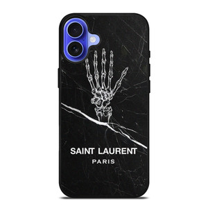 SAINT LAURENT PARIS SKELETON LOGO iPhone 16 Case Cover
