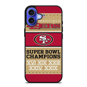 SAN FRANCISCO 49ERS SUPER BOWL CHAMPIONS iPhone 16 Case Cover SAN FRANCISCO 49ERS SUPER BOWL CHAMPIONS iPhone 16 Case Cover