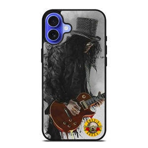 SAUL HUDSON SLASH G N R SMOKED iPhone 16 Case Cover SAUL HUDSON SLASH G N R SMOKED iPhone 16 Case Cover