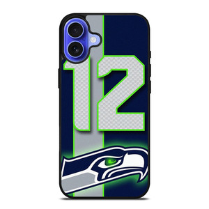 SEATTLE SEAHAWKS NFL 12 MAN LOGO iPhone 16 Case Cover SEATTLE SEAHAWKS NFL 12 MAN LOGO iPhone 16 Case Cover