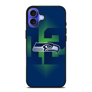 SEATTLE SEAHAWKS TWELVE MAN LOGO iPhone 16 Case Cover SEATTLE SEAHAWKS TWELVE MAN LOGO iPhone 16 Case Cover