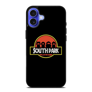 SOUTH PARK AND JURASSIC PARK LOGO FUNNY iPhone 16 Case Cover SOUTH PARK AND JURASSIC PARK LOGO FUNNY iPhone 16 Case Cover