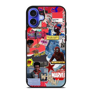 SPIDERMAN MILES MORALES COLLAGE 2 iPhone 16 Case Cover SPIDERMAN MILES MORALES COLLAGE 2 iPhone 16 Case Cover