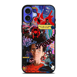 SPIDERMAN MILES MORALES COLLAGE iPhone 16 Case Cover SPIDERMAN MILES MORALES COLLAGE iPhone 16 Case Cover