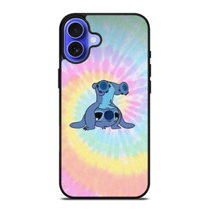 STITCH FLIPPED CUTE TIE DIE iPhone 16 Case Cover STITCH FLIPPED CUTE TIE DIE iPhone 16 Case Cover