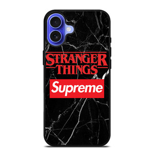 STRANGER THINGS X SUPREME LOGO iPhone 16 Case Cover STRANGER THINGS X SUPREME LOGO iPhone 16 Case Cover