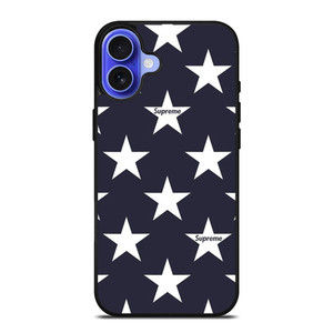 SUPREME STARS PATTERN iPhone 16 Case Cover SUPREME STARS PATTERN iPhone 16 Case Cover