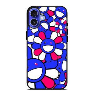 TAKASHI MURAKAMI BLUE PINK iPhone 16 Case Cover TAKASHI MURAKAMI BLUE PINK iPhone 16 Case Cover