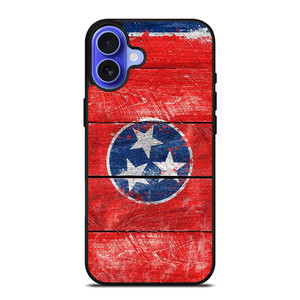 TENNESSEE FLAG WOOD LOGO iPhone 16 Case Cover