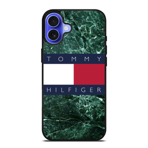 TOMMY HILFIGER GREEN MARBLE iPhone 16 Case Cover TOMMY HILFIGER GREEN MARBLE iPhone 16 Case Cover