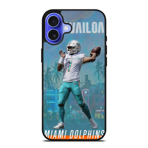 TUA TAGOVAILOA MIAMI DOLPHINS iPhone 16 Case Cover TUA TAGOVAILOA MIAMI DOLPHINS iPhone 16 Case Cover