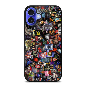 VHS CASSETTE TAPE HORROR MOVIES COLLECTION iPhone 16 Case Cover VHS CASSETTE TAPE HORROR MOVIES COLLECTION iPhone 16 Case Cover