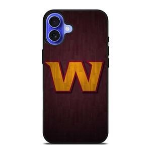 WASHINGTON COMMANDERS WOOD LOGO iPhone 16 Case Cover WASHINGTON COMMANDERS WOOD LOGO iPhone 16 Case Cover