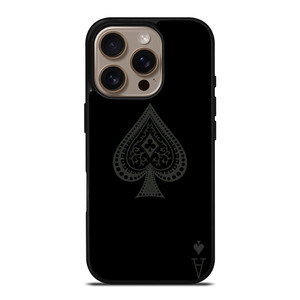 ACE OF SPADES ALL BLACK ICON iPhone 16 Pro Case Cover
