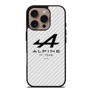 ALPINE F1 TEAM FORMULA ONE WHITE CARBON iPhone 16 Pro Case Cover ALPINE F1 TEAM FORMULA ONE WHITE CARBON iPhone 16 Pro Case Cover