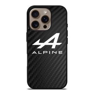 ALPINE LOGO CARBON iPhone 16 Pro Case Cover