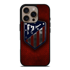 ATLETICO DE MADRID METAL LOGO iPhone 16 Pro Case Cover ATLETICO DE MADRID METAL LOGO iPhone 16 Pro Case Cover