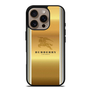BURBERRY LONDON GOLD LOGO iPhone 16 Pro Case Cover