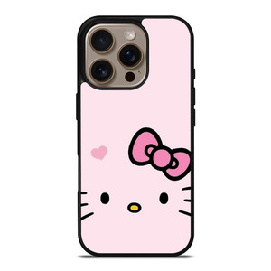 HELLO KITTY FLAT ART PINK iPhone 16 Pro Case Cover