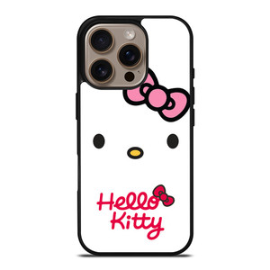 HELLO KITTY FLAT CUTE iPhone 16 Pro Case Cover