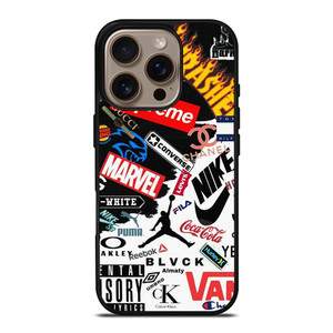 HYPE BEAST FASHION BRAND LOGO COLLAGE iPhone 16 Pro Case Cover HYPE BEAST FASHION BRAND LOGO COLLAGE iPhone 16 Pro Case Cover