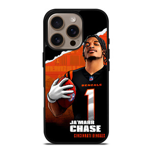 JA'MARR CHASE CINCINNATI BENGALS NFL FOOTBALL iPhone 16 Pro Case Cover JA'MARR CHASE CINCINNATI BENGALS NFL FOOTBALL iPhone 16 Pro Case Cover