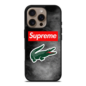 LACOSTE X SUPREME LOGO iPhone 16 Pro Case Cover LACOSTE X SUPREME LOGO iPhone 16 Pro Case Cover
