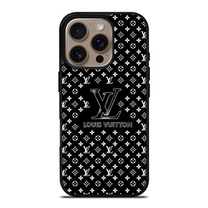 LOUIS VUITTON LV BLACK LOGO iPhone 16 Pro Case Cover LOUIS VUITTON LV BLACK LOGO iPhone 16 Pro Case Cover